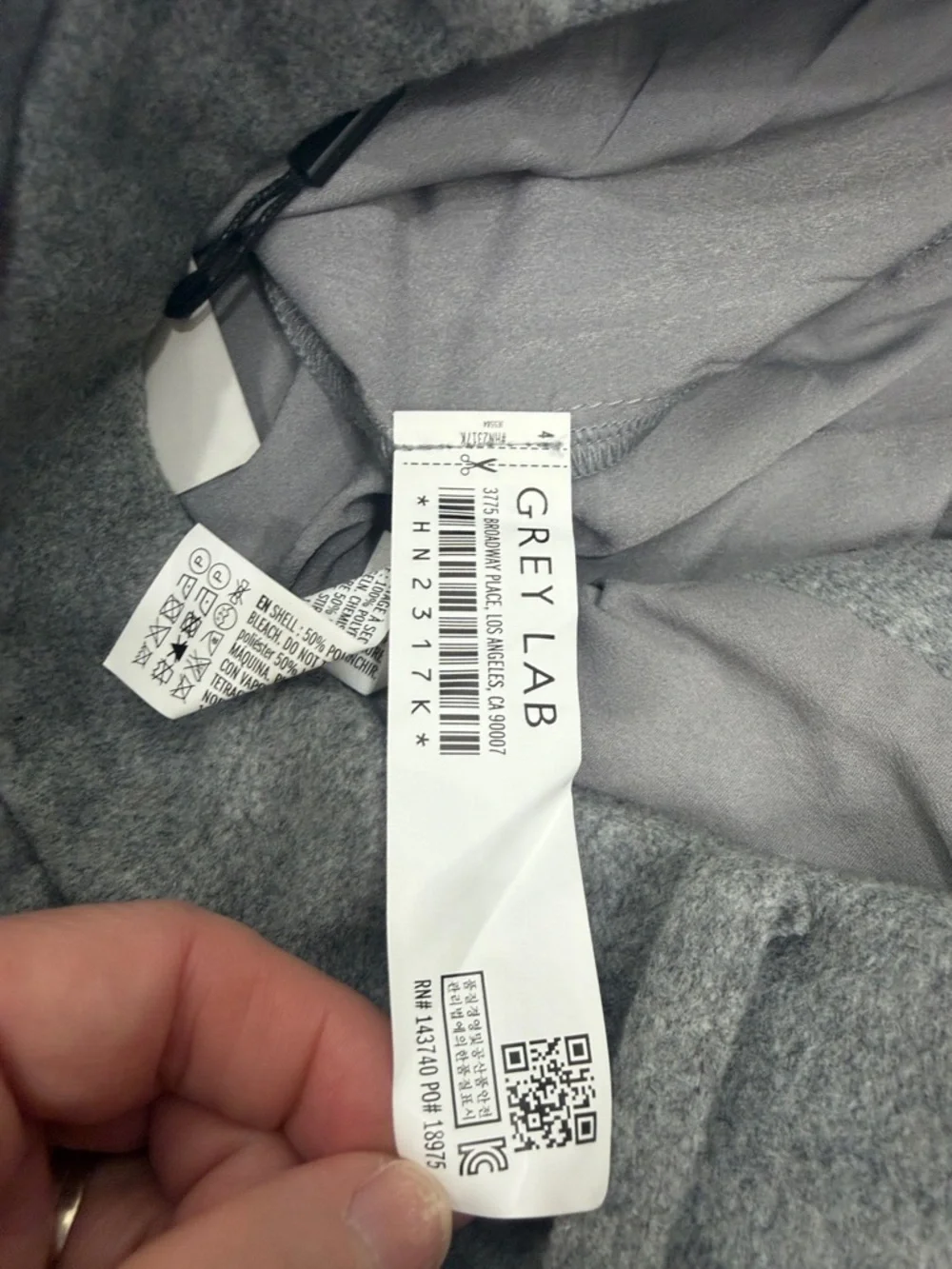 Grey Lab Wool Cargo Skirt grey size XS. NWT.